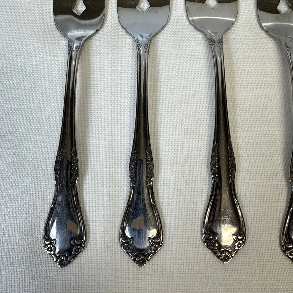 Oneida Mansfield Amadeus Forks Salad 10 Wm A Rogers Deluxe Stainless Flatware